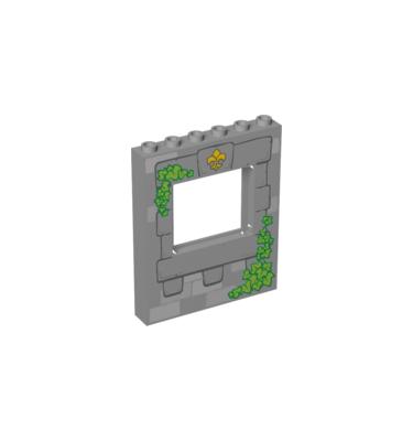 1 x 6 x 6 panel ablakkal - mintás/matricás