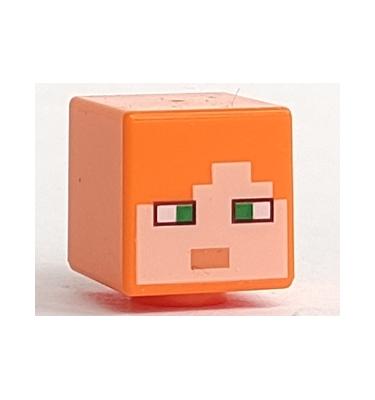 Minifigura fej - Minecraft Alex