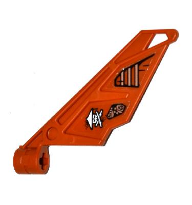 Bionicle kicsi szárny / farok tengelylyukkal - mintás/matricás