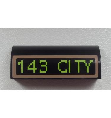Lejtő, íves 1 x 4 x 1 1/3 - mintás/matricás