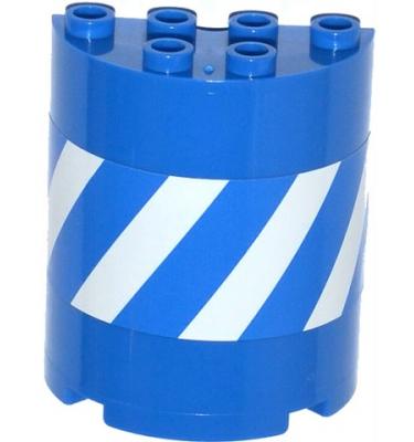Félhenger 2 x 4 x 4 - mintás/matricás