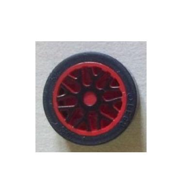 Felni 11mm D. x 6mm 8 'Y' küllőkkel, fekete mintázattal + fekete abroncs 14mm D. x 6mm tömör sima (93595pb03 / 50945) - mintás/matricás