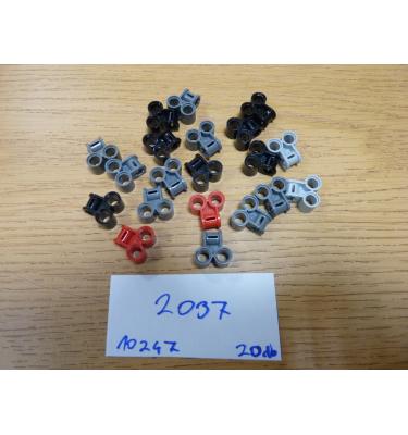 Technic csatlakozó kettős pin és tengely 90° elforgatva,32291 - 20 db