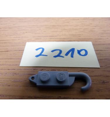 Lego szürke horog,kampó elem 3127b