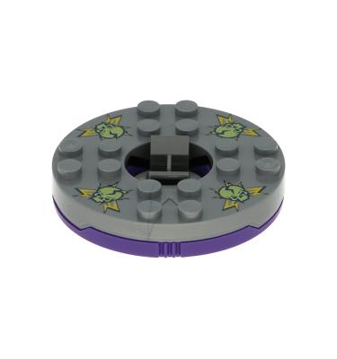 Forgótányér 6 x 6 (Ninjago Spinner) - mintás/matricás