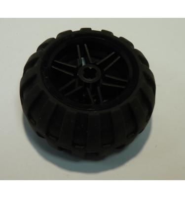 Kerék 30.4mm D. x 20mm, megerősített felni fekete 43.2mm D. x 26mm abronccsal