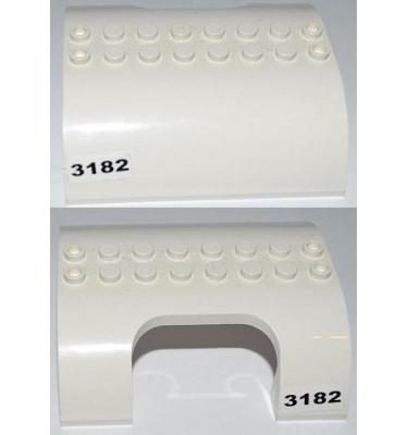 Lejtő, íves 8 x 8 x 2 Dupla, kivágással - mintás/matricás