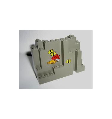 Szikla panel 4 x 10 x 6 téglalap alakú - mintás/matricás