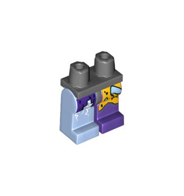 Minifigura csípő és lábak - mintás/matricás