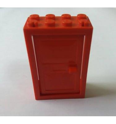 Ajtó keret 2 x 4 x 5 piros ajtóval
