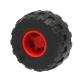 Kerék 11mm D. x 12mm, fekete  24 x 12 R gumiabronccsal