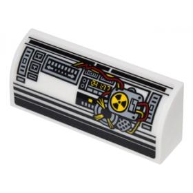 Lejtő, íves 1 x 4 x 1 1/3 - mintás/matricás™