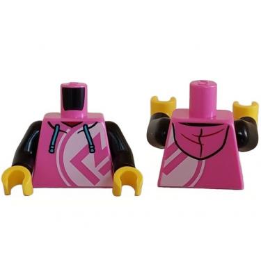 Figura felsőtest kezekkel - mintás/matricás