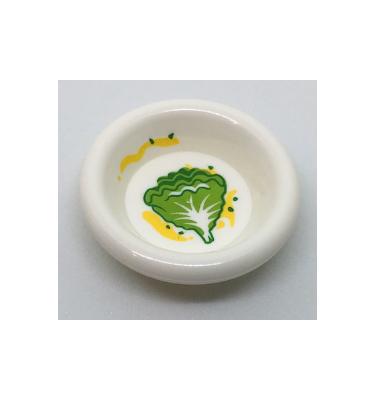 Tányér 3 x 3 - mintás/matricás