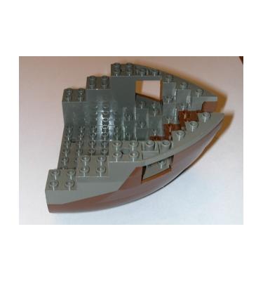 Hajótest tat 12 x 12 x 5 1/3 sötétszürke (régi sötétszürke) felső résszel