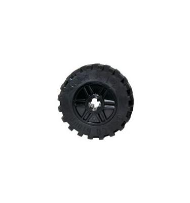 Kerék 18mm D. x 14mm, fekete 30.4 x 14 gumiabronccsal, Offset futófelülettel