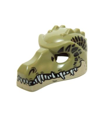 Minifigura krokodil maszk - mintás/matricás