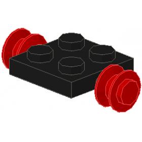 2 x 2 módosított lapos elem kerekekkel™