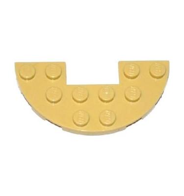 3 x 6 kerekített lapos elem (félkör, 1 x 2 kivágással)