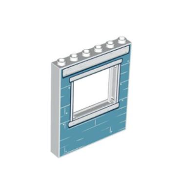 1 x 6 x 6 panel ablakkal - mintás/matricás