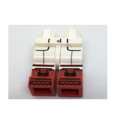 Minifigura csípő és lábak - mintás/matricás