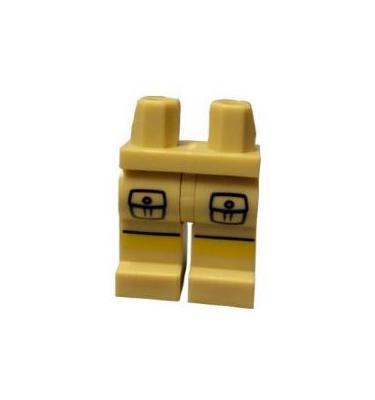 Minifigura csípő és lábak - mintás/matricás