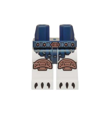Minifigura csípő és fehér lábak - mintás/matricás