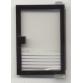 Ajtó 1 x 4 x 5 (jobb) átlátszó üveggel  - mintás/matricás