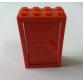 Ajtó keret 2 x 4 x 5 piros ajtóval