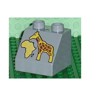 Duplo kocka 2 x 2 x 1, 1/2 lejtő 45° - mintás/matricás