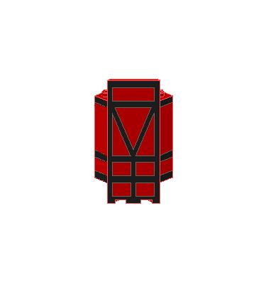 Sarok panel / fal elem 3 x 3 x 6 - mintás/matricás