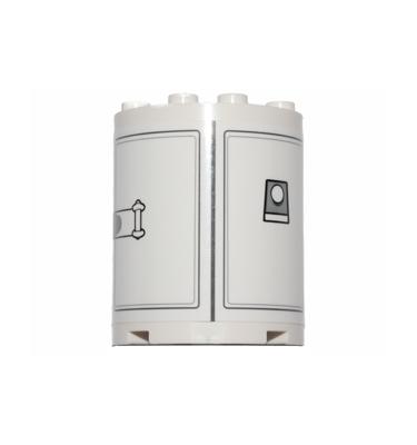Félhenger 2 x 4 x 4 - mintás/matricás