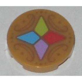 2 x 2 kerek csempe - mintás/matricás™