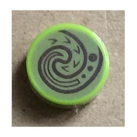 1 x 1 kerek csempe elem - mintás/matricás™
