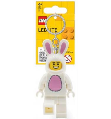 LEGO® Fehér húsvéti nyuszi jelmezes figura világítós kulcstartó