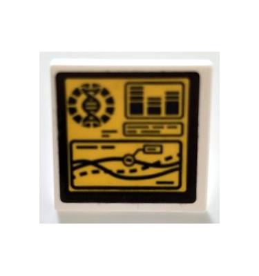 Jelzőtábla 2 x 2 - mintás/matricás