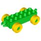 Duplo jármű alap 2 x 6 sárga kerekekkel