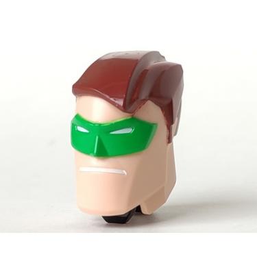 Nagy figura fej - Zöld lámpás - mintás/matricás