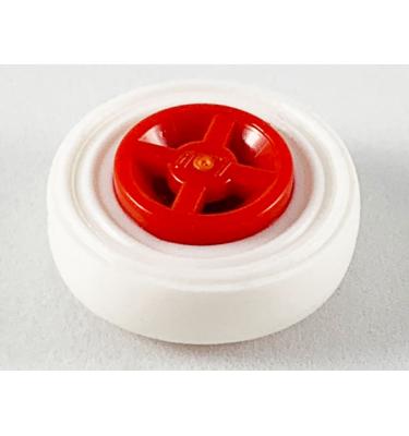 Kerék, 8mm D. x 6mm felni fehér gumival