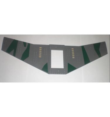 Lapos szárny 20 x 56,  6 x 10 kivágással - mintás/matricás
