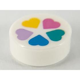 1 x 1 kerek csempe elem - mintás/matricás™
