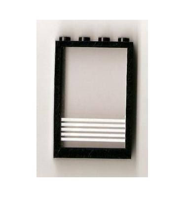 Ablak üveggel 1 x 4 x 5 - mintás/matricás