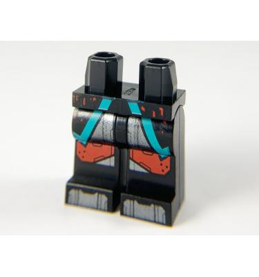 Minifigura csípő és lábak - mintás/matricás