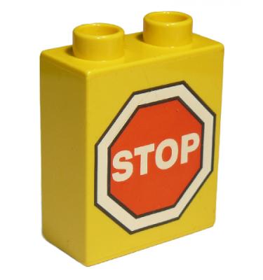 Duplo kocka 1 x 2 x 2 - mintás/matricás