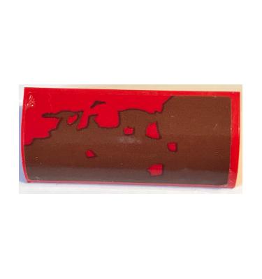 Lejtő, íves 1 x 4 x 1 1/3 - mintás/matricás