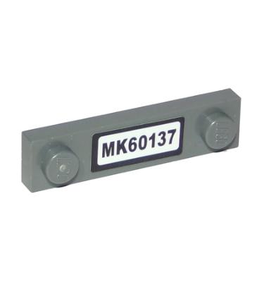 1 x 4 módosított lapos elem - mintás/matricás