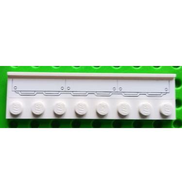 Módosított lapos elem 2 x 8 - mintás/matricás