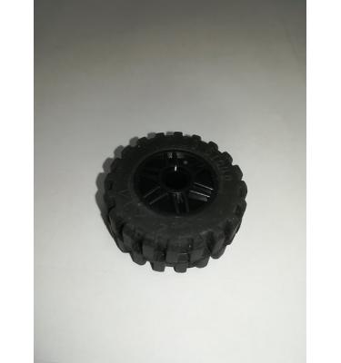 Kerék 18mm D. x 14mm, fekete 30.4 x 14 gumiabronccsal