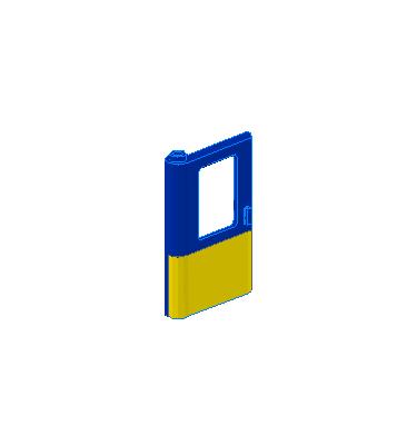 Vonat ajtó 1 x 4 x 5 (bal) - mintás/matricás