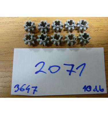 Világosszürke technic fogaskerék elem,3647 - 10 db
